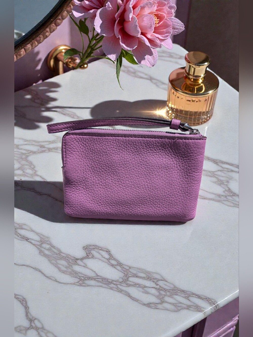 Coach Corner Zip Wristlet Violet Orchid (NWT) - Picture 2 of 6